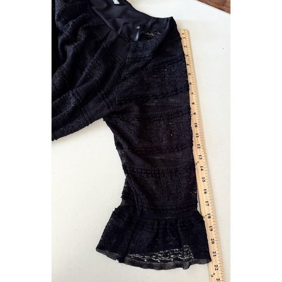 Vtg Y2K Dressbarn Midi Dress 20 Lace Sheet Fairy Grunge Whimsigoth Black Witchy - Picture 16 of 16